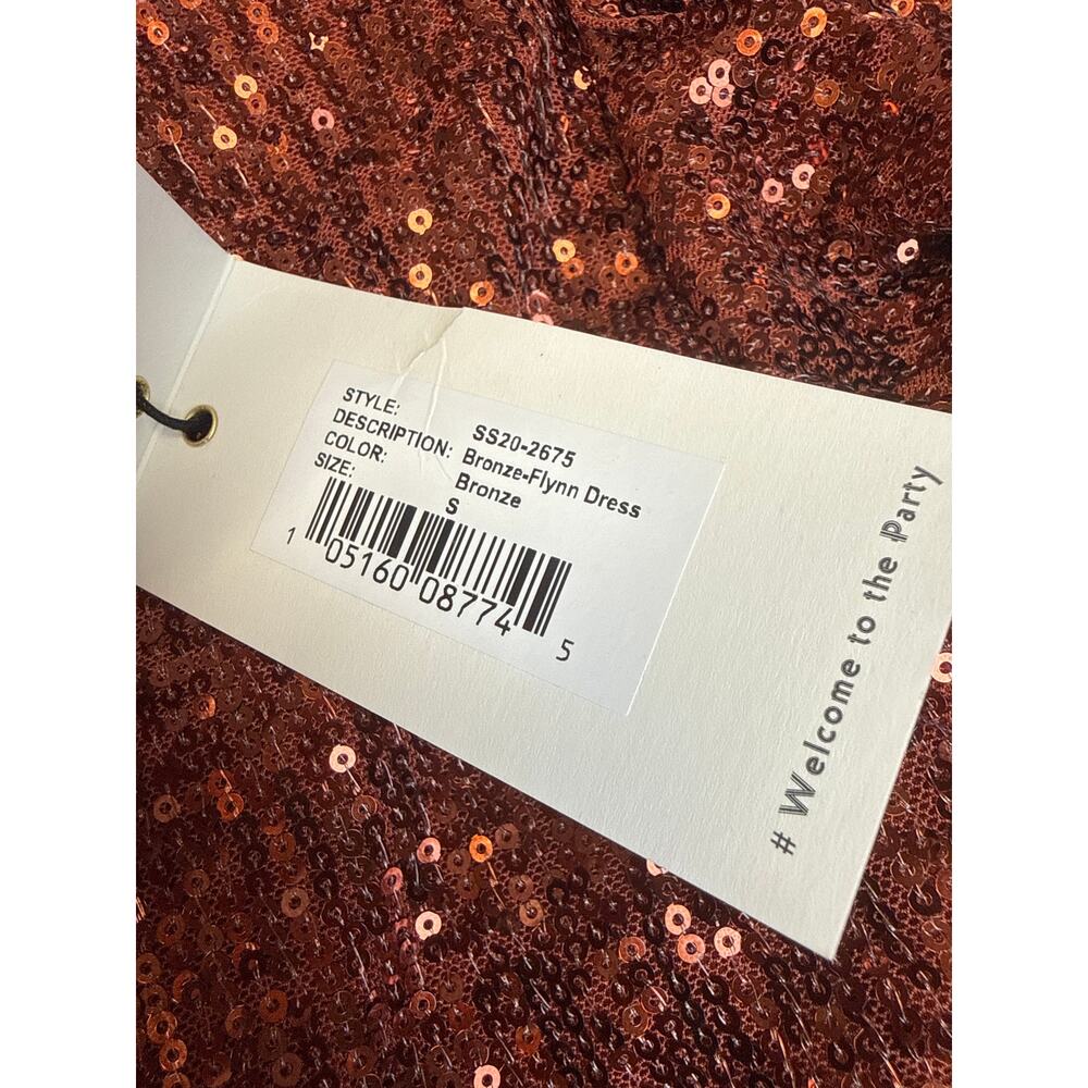 Retrofete bronze Flynn sequin dress size S NWT - Picture 10 of 10